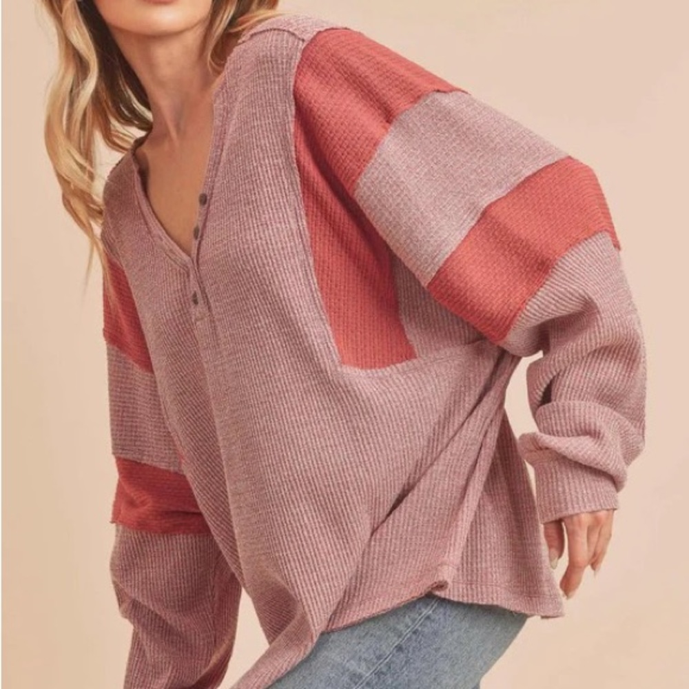 Lightweight Thermal Henley with Patch Details